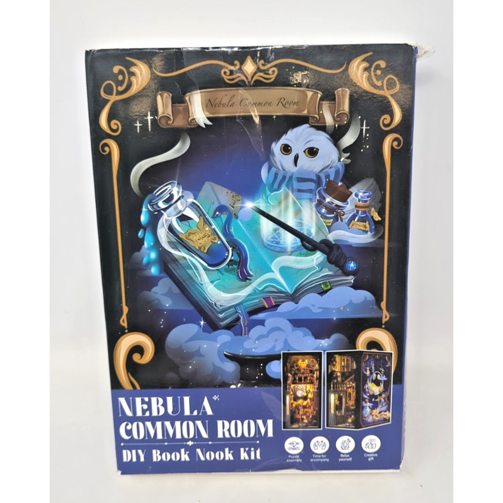 CUTEBEE DIY Book Nook Kit Harry Potter inspired Nebula Common Room Bookshelf Kit